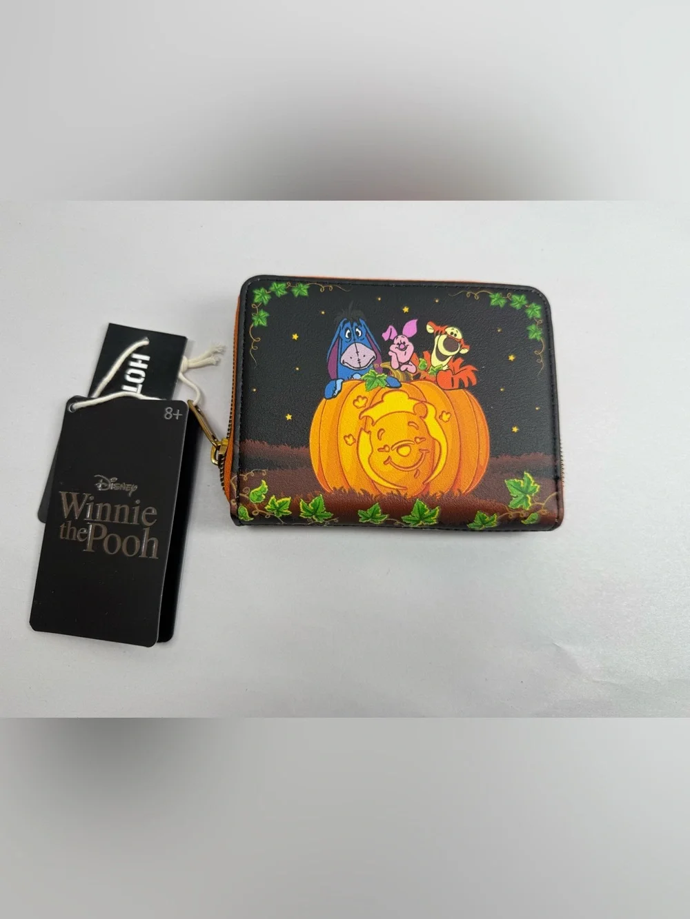 Loungefly Disney Winnie The Pooh Pumpkin Glow-In-The-Dark Mini Zipper Wallet